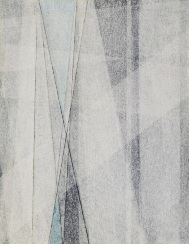 2007, Assemblage (Papier, Aquarell, Schnur) auf Hartfaser 50x40 cm